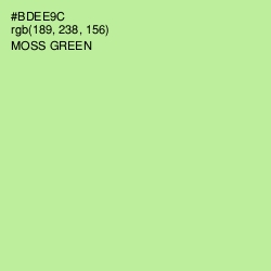 #BDEE9C - Moss Green Color Image